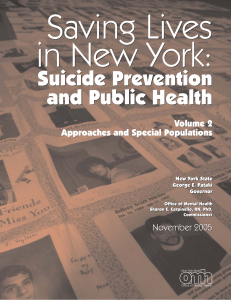 Suicide Prevention and Public Health Suicide Prevention and Public