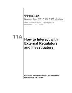 How to Interact with External Regulators and Investigators