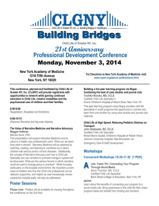 Building Bridges - CLGNY Child Life of Greater New York