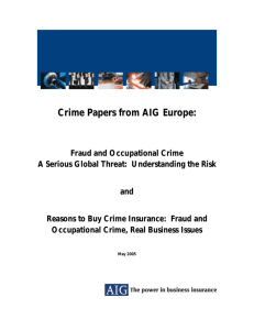 Crime Papers from AIG Europe:
