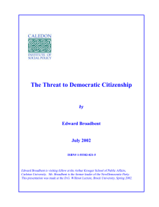 The Threat to Democratic Citizenship