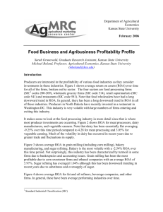 Food Business and Agribusiness Profitability Profile