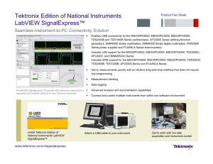 Tektronix Edition of National Instruments LabVIEW SignalExpress™
