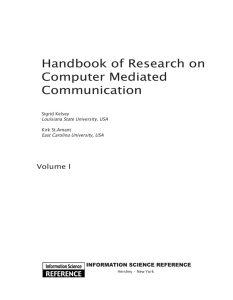 Handbook of Research on Computer Mediated Communication