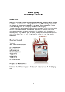Blood Typing Lab