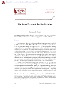 The Soviet Economic Decline Revisited