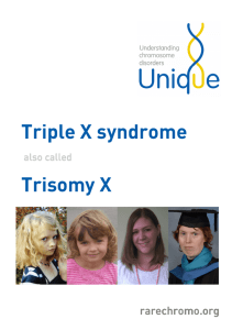 Triple X syndrome Trisomy X FTNW