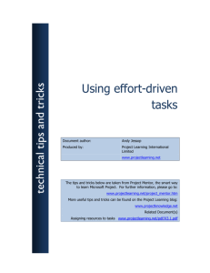 Using effort-driven tasks