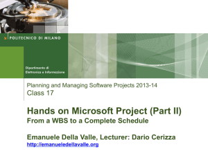 Hands on Microsoft Project (Part II)