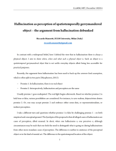 Hallucination as perception of spatiotemporally