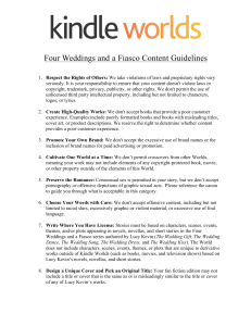 Four Weddings and a Fiasco Content Guidelines