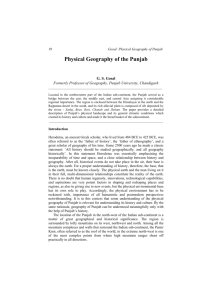 Physical Geography of the Punjab - Global and International Studies