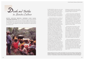 Death and Textiles in Bontoc Culture