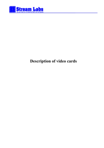 Description of video cards