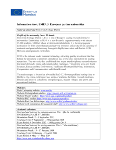 Information sheet, EMEA 3, European partner universities