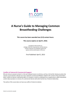 A Nurse's Guide to Managing Common Breastfeeding
