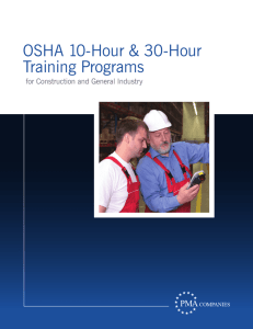 OSHA 10-Hour & 30-Hour Training Programs