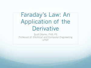 Faraday's Law: An Application of the Derivative