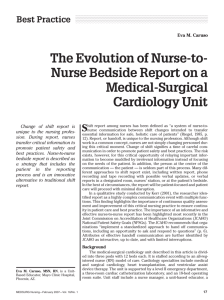 Nurse Bedside Report on a - Vanderbilt University Medical Center