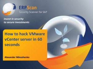 How to hack VMware vCenter server in 60 seconds