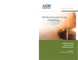 Medical-Legal Issues - American College of Radiology