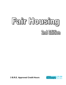 2.3.3 fair housing act