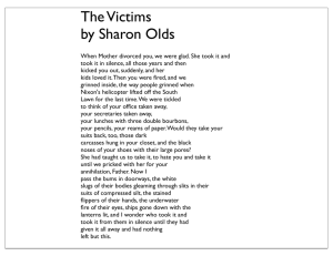 The Victims by Sharon Olds - English