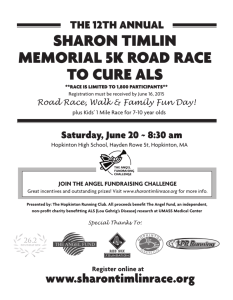 SHARON TIMLIN MEMORIAL 5K ROAD RACE TO CURE ALS