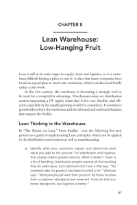 Lean Warehouse: Low-hanging Fruit