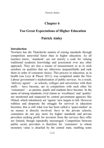 Chapter 6 Too Great Expectations of Higher Education Patrick Ainley