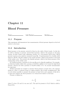 Chapter 11 Blood Pressure