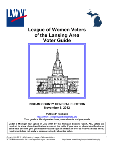 Ingham County - League of Women Voters of the Lansing Area