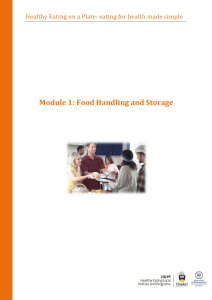 Module 1: Food Handling and Storage