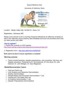 Equine Medicine Club University of California, Davis Location