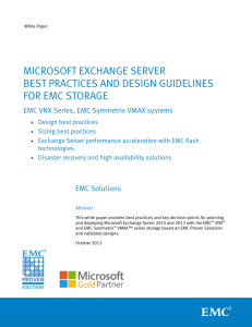 Microsoft Exchange Server Best Practices and Design
