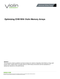 Optimizing OVM Virtualization with Violin Memory Arrays