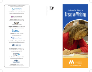 Creative Writing Brochure