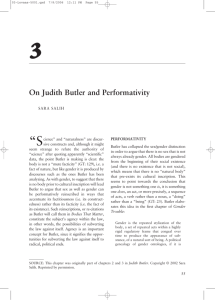 On Judith Butler and Performativity