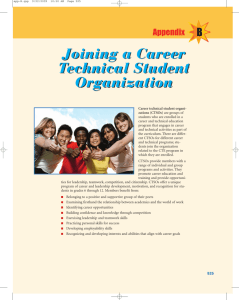 Joining a Career Technical Student Organization Joining a Career