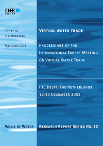Virtual water trade - Water Footprint Network