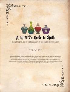 The Complete List of all Spells used in the Harry Potter