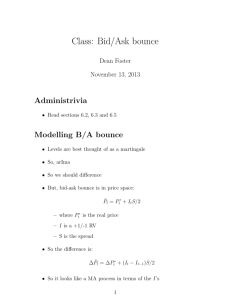 Class: Bid/Ask bounce - Dean P. Foster's home page