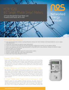 MTR 1020 IEC Single Phase Smart Meters