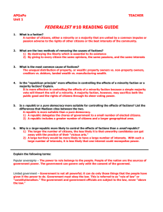 federalist #10 reading guide