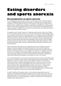 Eating disorders and sports anorexia