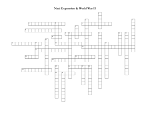 Nazi Expansion & World War II Crossword Puzzle