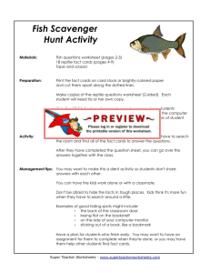 Fish Scavenger Hunt Activity