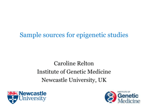 Sample sources for epigenetic studies