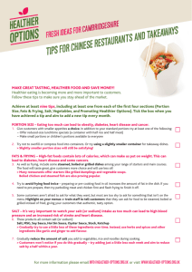 Tips for Chinese Restaurants and Takeaways