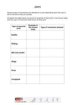 Worksheets Joints And Movement Worksheet joints and movement worksheet sharebrowse worksheet